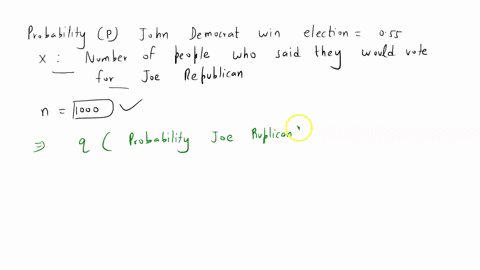 two-candidates-are-running-for-president-john-democrat-and-joe-republican-a-recent-survey-concluded-that-john-democrat-had-a-probability-of-055-to-win-the-election-one-thousand-people-are-in-76932