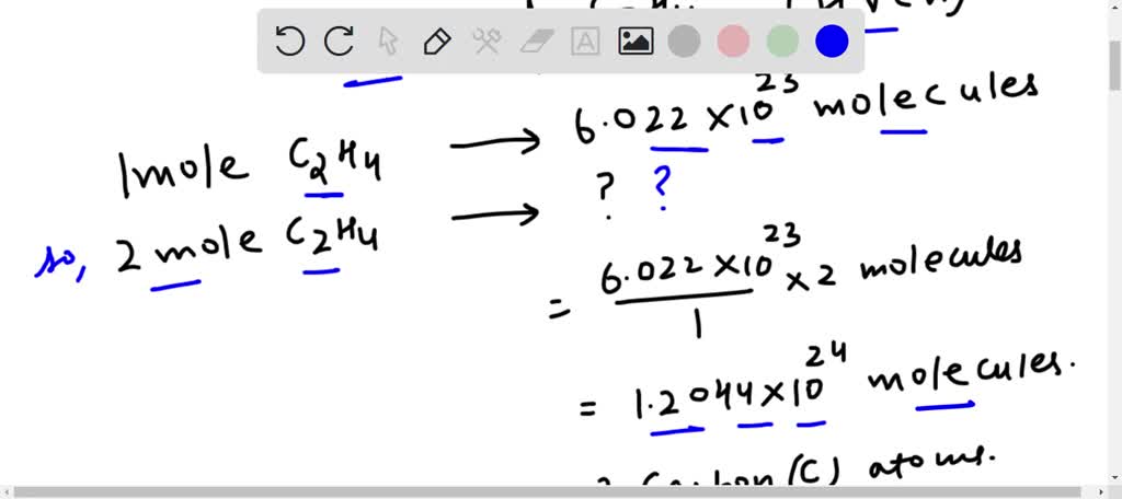 SOLVED 2. How many C atoms are in 2.0 moles of C2H4