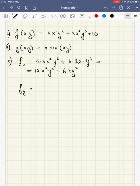 find-the-first-partial-derivatives-of-the-given-functions-a-fx-y-4x-3y-2-3x-2y3-10-b-fx-y-x-sinxy-57823