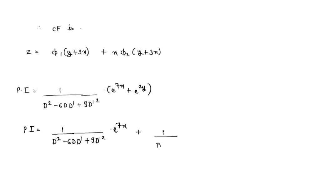 Solved Solve The Partial Differential Equation D 2 D D 2d 2 Z