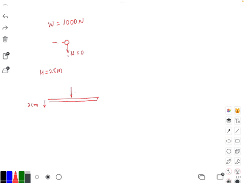 the-1000-newton-weight-of-a-pile-driver-falls-freely-from-rest-it-drops-25-meters-strikes-a-steel-beam-and-drives-it-3-centimeters-into-the-ground-the-speed-of-the-weight-just-before-hitting-the-beam-