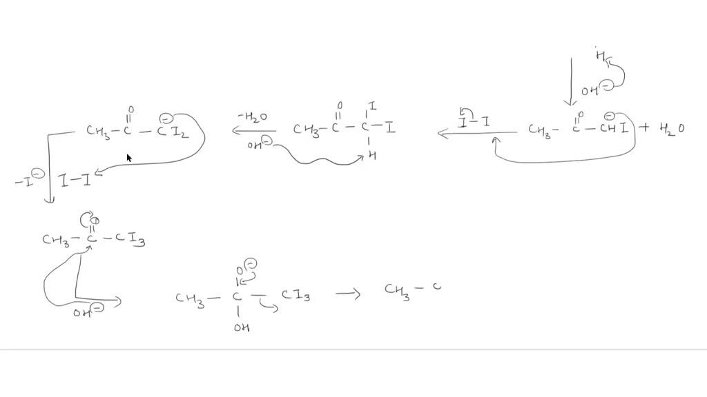 Solved: Iodoform Synthesis (haloform Reaction In The Presence Of Base 