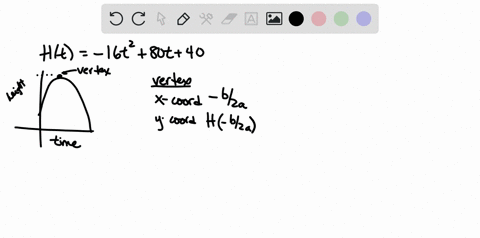 a-rocket-is-fired-directly-upward-with-a-velocity-of-80ftsec-the-equation-for-its-height-h-as-a-function-of-time-t-is-given-by-the-function-ht-16t2-80t-40-1-find-the-time-at-which-the-rocket-31919