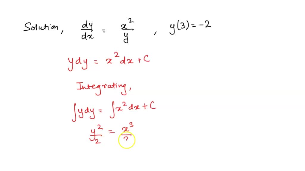 Solved Which Of The Following Is The Solution To The Differential