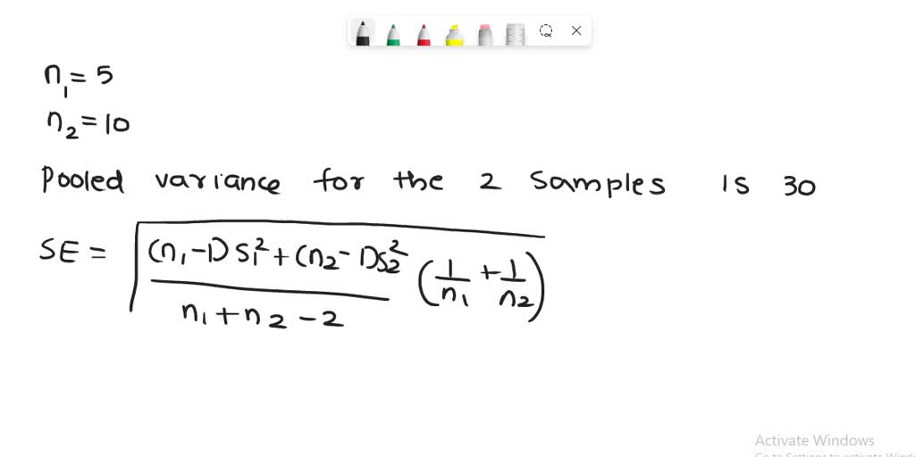 solved-one-sample-has-n-5-scores-and-the-second-has-n-10-scores