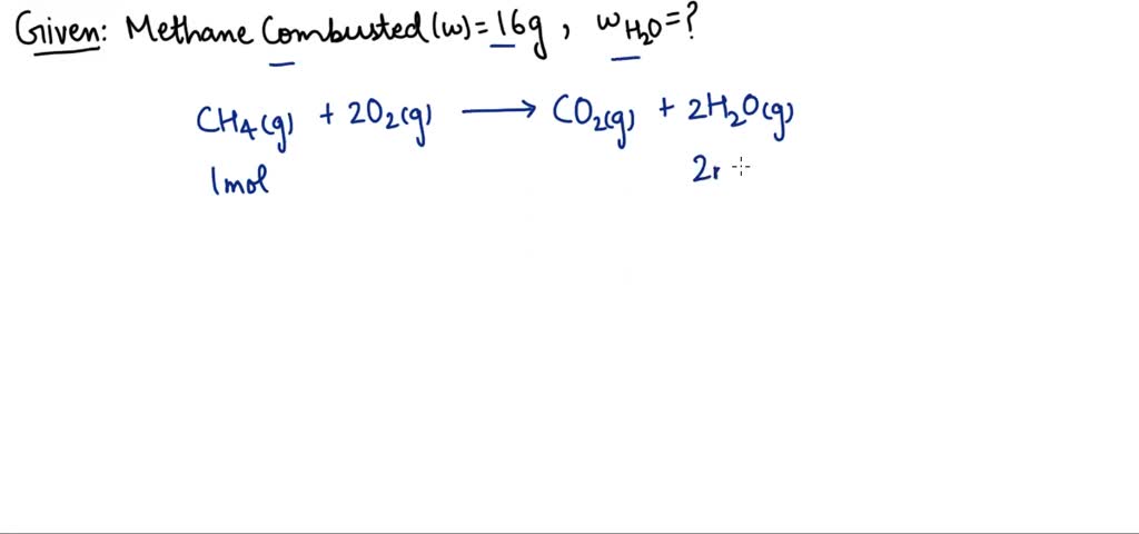 SOLVED: Calculate the amount of water in grams produced by combustion ...