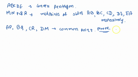 let-abcde-be-convex-pentagon-and-let-mnpqr-be-the-midpoints-of-sides-abbccddeea-respectively-if-the-seg-ments-ap-bqcr-dm-have-a-common-point-show-that-this-point-also-lies-ohl-en_-63474
