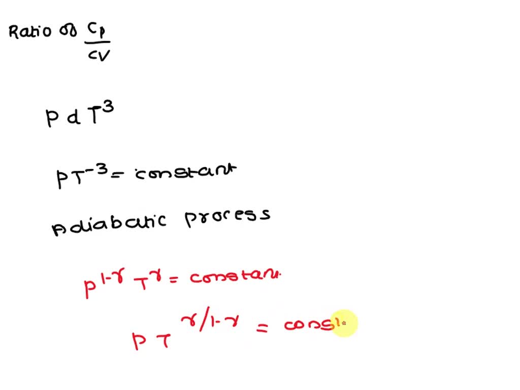 in gas of diatomic molecules the ratio of the two specific heats of gas ...