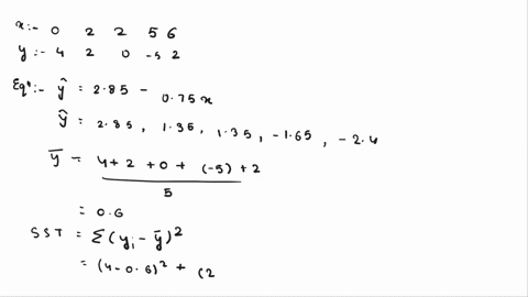 use-the-table-and-the-given-regression-equation-to-answer-parts-a-e-x-285-_-075x-compute-the-three-sums-of-squares-sst-ssr-and-sse-using-the-defining-formulas-sst-type-an-integer-or-decimal-54164