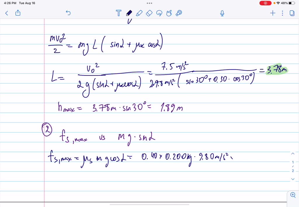 SOLVED 13) A 200 g hockey puck is launched up a meta ramp that is