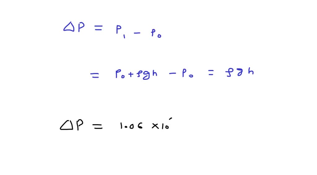Solved calculate the hydrostatic difference in blood pressure between