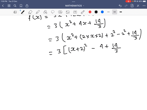 write-the-quadratic-function-in-the-form-fxax-h2k-then-give-the-vertex-of-its-graph-f-x-3x2-12x14-writing-in-the-form-specified-f-x-vertex-37301