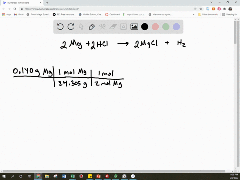 what-volume-of-hydrogen-gasin-ml-is-expected-to-be-produced-from-reacting-0140-g-magnesium-with-an-excess-of-hydrochloric-acid-assume-an-atmospheric-pressure-of-1038-kpa-and-a-gas-temperatur-42048