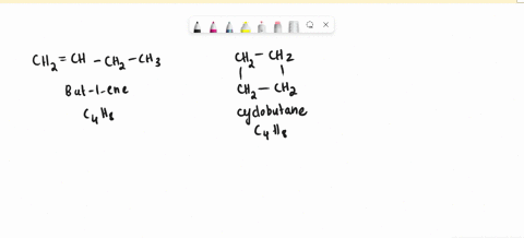 1-butene-and-cyclobutane-are-constitutional-isomers-explain-why-this-is-true-what-are-the-remaining-three-possible-isomers-draw-the-structures-15595
