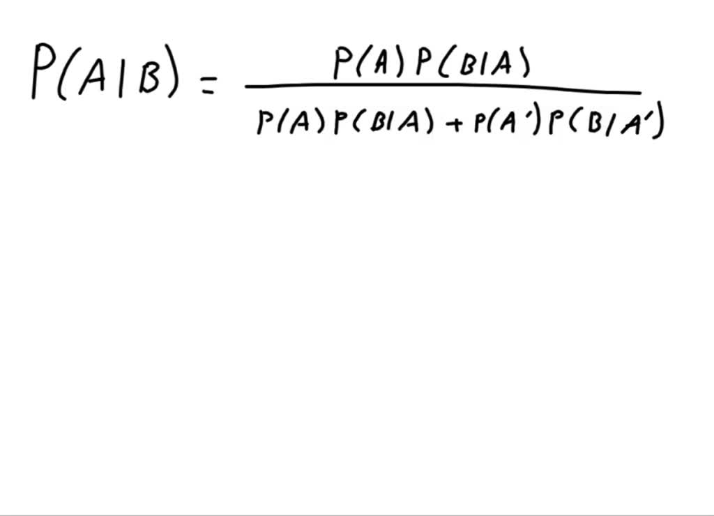 SOLVED The probability of event A given that event B has occurred can
