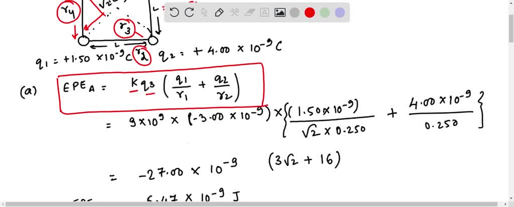 Solved Consider two charges q1=−43e and q2=20e at positions