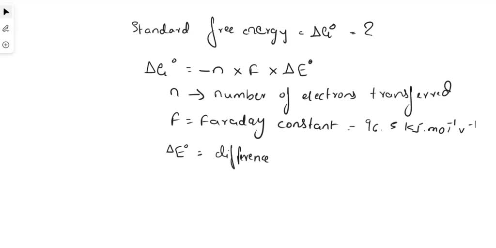 SOLVED: The standard free energy change for a reaction can be ...