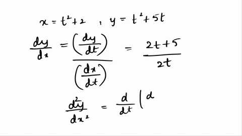 find-dydx-and-d2ydx2-x-t2-2-y-t2-5t-dy-dx-d2y-dx2-09012