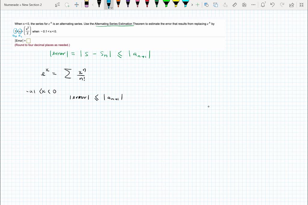 solved-when-x-0-the-series-for-is-an-alternating-series-use-the