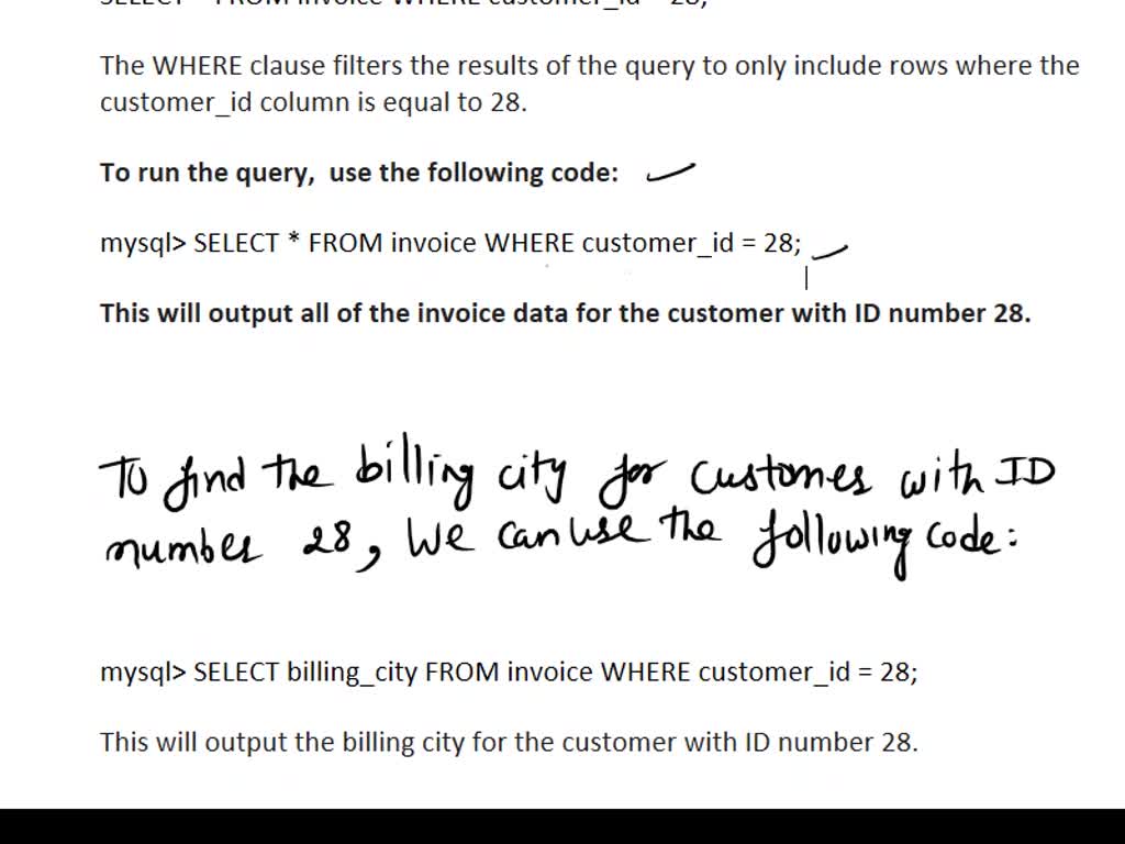 What is the code to solve the problem in SQL? You are working with a ...