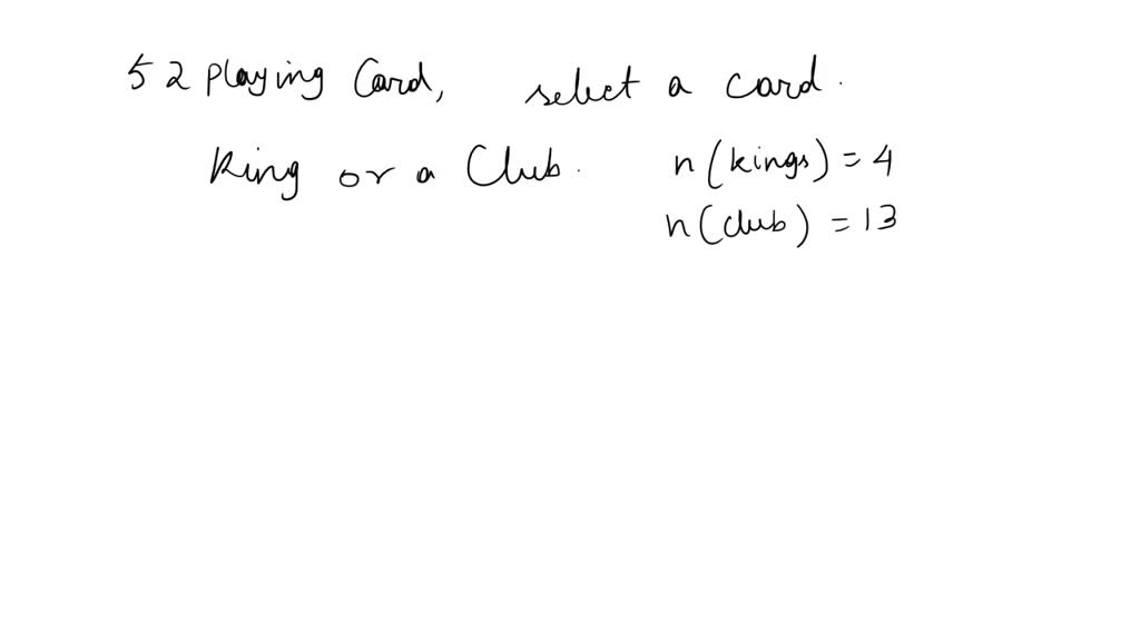 SOLVED A single card is chosen at random from a standard deck of 52