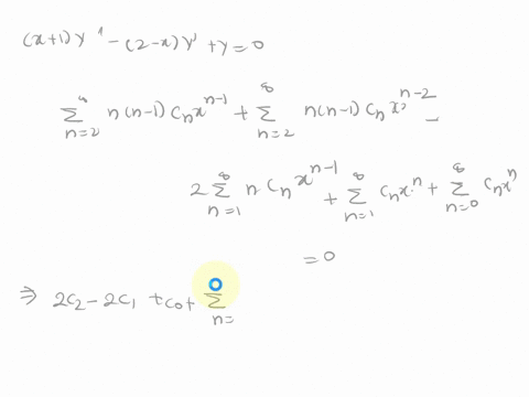 problem-1-use-the-power-series-method-to-solve-the-given-initial-value-problem-xyxyyy-2y-y0-2y01-hint-rewrite-the-given-de-with-the-0-on-the-right-side-please-show-all-work-and-steps-32076
