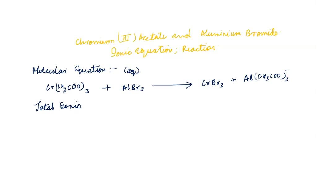 Solved Consider The Reaction When Aqueous Solutions Of Aluminum