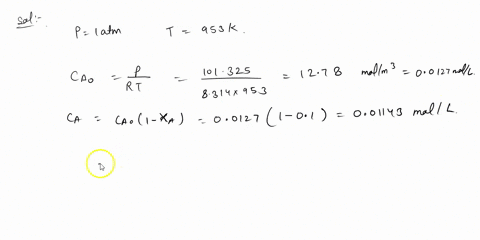 problem-3-the-vapor-phase-decomposition-of-phosphine-which-is-irreversible-and-first-order-follows-the-reaction-4ph3gp4g6h2g-pure-phosphine-is-fed-to-a-tubular-flow-reactor-operating-at-1-at-90327