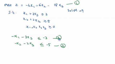 solve-the-following-linear-programming-problem-using-dual-simplex-method-12m-maximize-2-4x1-6x2-18x3-subject-to-11-313-23-12-21-25-14243-20-53129