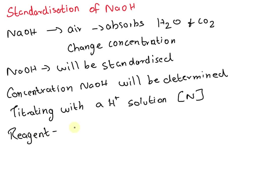 SOLVED When sodium hydroxide is used as a titrant, the solution is