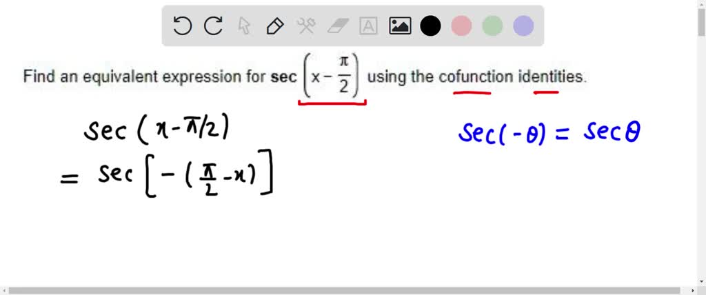 Question Video: Finding Equivalent Expressions Using the Cofunction  Identity for the Tan and Cotan