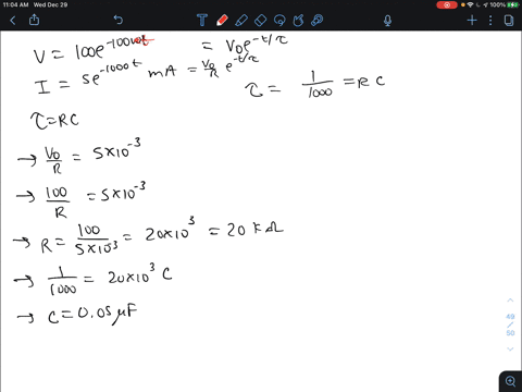 in-rc-circuit-the-voltage-is-v100exp-1000tvolt-and-current-is-i5exp-1000tma-the-value-of-rc-are-34161