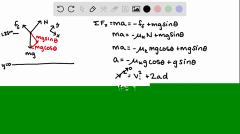 q1-30p-an-object-of-mass-m500-g-is-sliding-with-speed-v-at-top-ofan-incline-which-its-coefficient-of-kinetic-friction-is-032it-moves-through-a-distance-d115-m-and-comes-to-rest-a-draw-free-b-26397