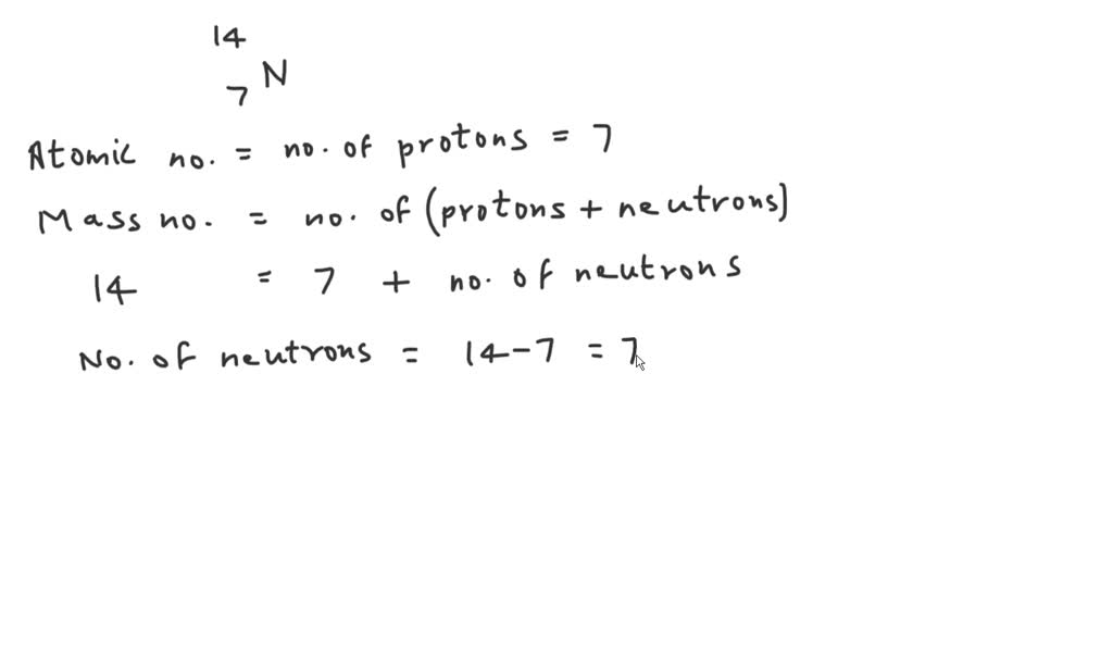 SOLVED: Determine the number of protons and number of neutrons in the ...