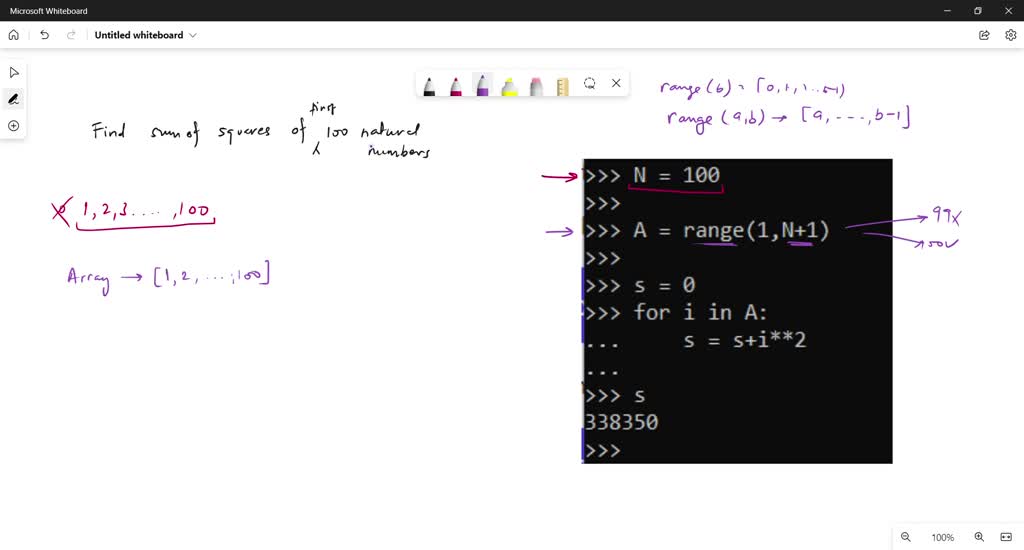 SOLVED: To find the sum of squares of the first 100 natural numbers in ...