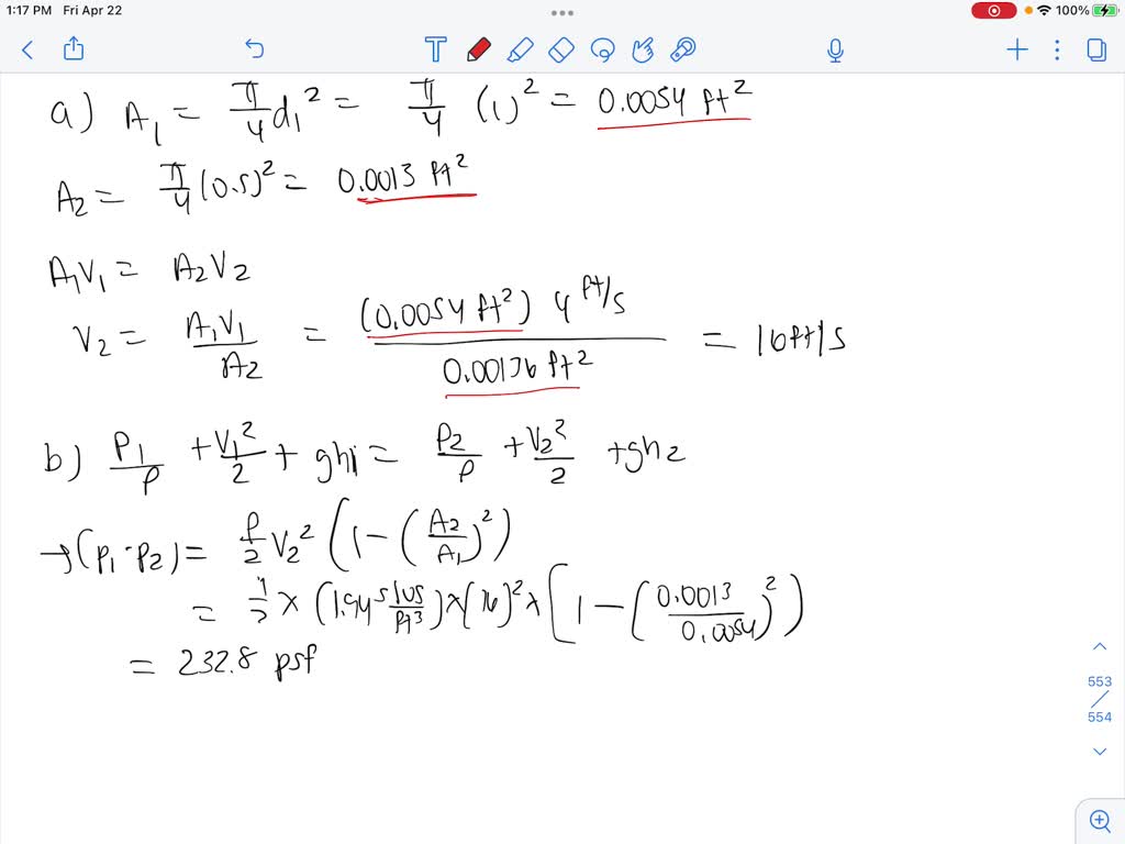 SOLVED Water flows through a circular pipe having a constriction in