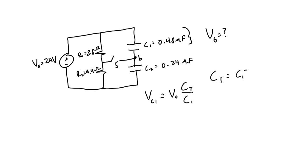 SOLVED Two resistors and two uncharged capacitors are arranged as shown in Figure 1. A