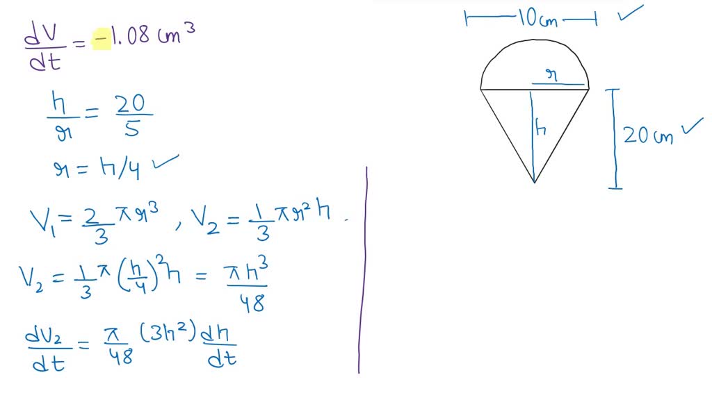 SOLVED A spherical scoop of ice cream sits on top of a waffle cone