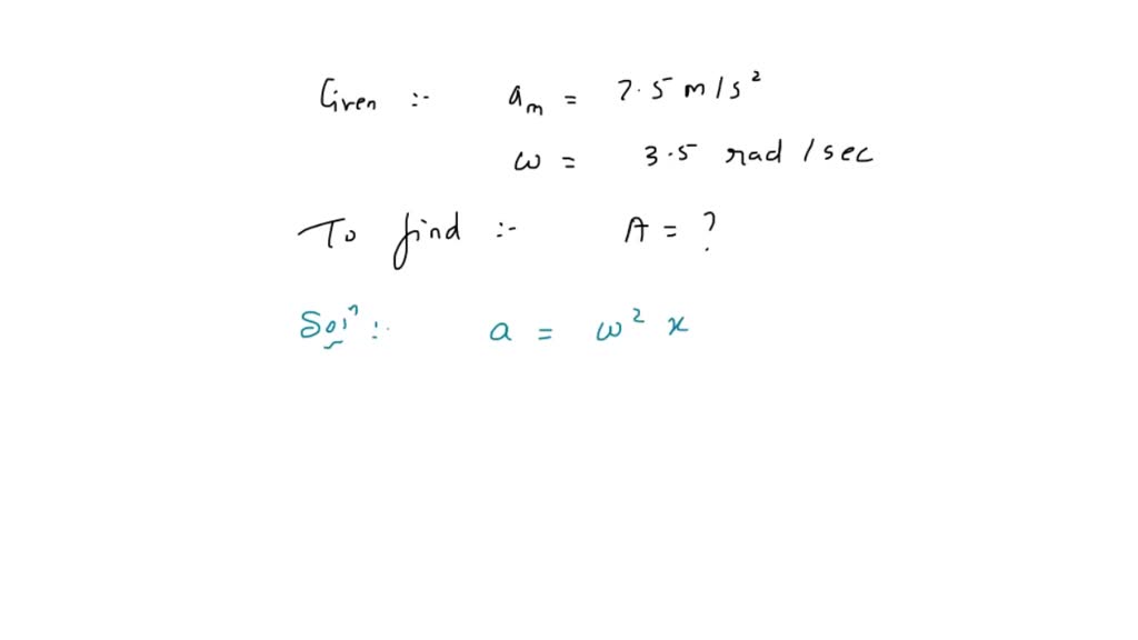 SOLVED: A particle executes harmonic motion with an angular velocity ...