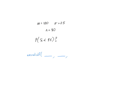 the-intelligence-quotient-iq-test-scores-for-adults-are-normally-distributed-with-a-population-mean-of-100-and-a-population-standard-deviation-of-25-what-is-the-probability-we-could-select-a-sample-of