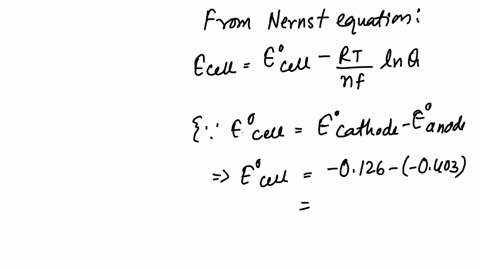 Determine the cell potential of a galvanic cell based on the following ...