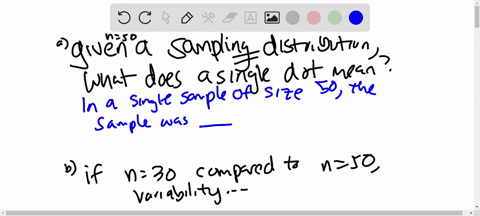 distribution-below-shows-sample-means-from-samples-of-size-n50-from-some-population-the-sampling-3-pts-what-does-one-dot-on-the-sampling-distribution-represent-if-samples-of-size-n-30-had-be-18533