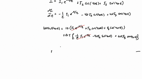 an-electrical-circuit-has-in-series-and-electromotive-force-given-by-et-100-sin40t-volts-v-a-resistor-of-10-ohms-and-an-inductor-of-05-henrys-h-the-current-it-in-the-circuit-is-initially-0-amps-a-set-