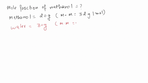 a-200-g-sample-of-methyl-alcohol-ch3oh-mol-wt-320-gmol-was-dissolved-in-300-g-of-water-the-mole-fraction-of-ch3oh-is-a-0450-b-0273-c-0728-d-0357-e-0921-33164