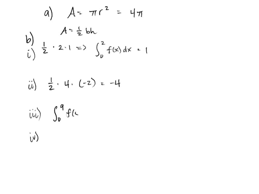 Solved Complete The Following A Determine The Value Of The Definite Integral F V4 X 3 8173