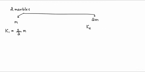 two-marbles-of-masses-m-and-2m-are-dropped-from-a-height-h-compare-their-kinetic-energies-when-they-reach-the-ground-75972