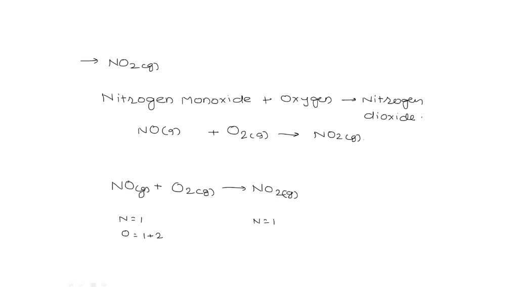 SOLVED Nitrogen dioxide gas is produced by the reaction of oxygen gas