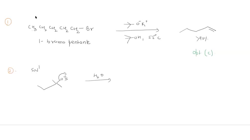 SOLVED: a) Provide the structure of the major organic products which ...