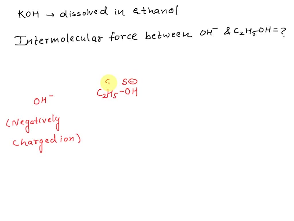 SOLVED Ethanol and KCl both dissolve in water. what happens to the ionic bond when KCl