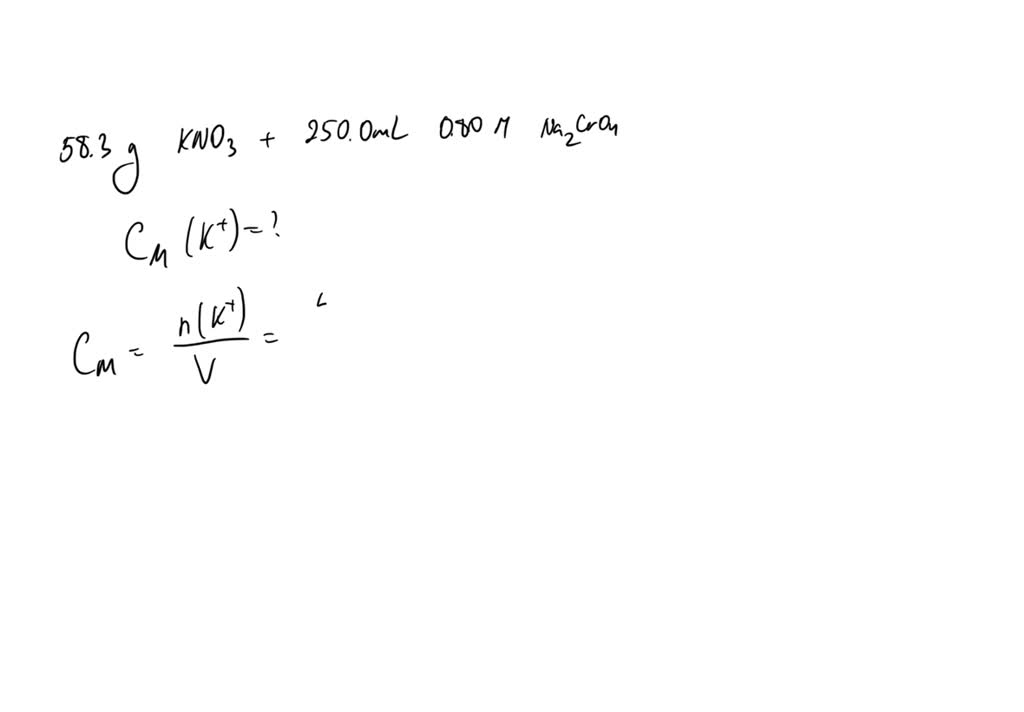 SOLVED Suppose 7.77g of copper(II) nitrate is dissolved in 100.mL of a